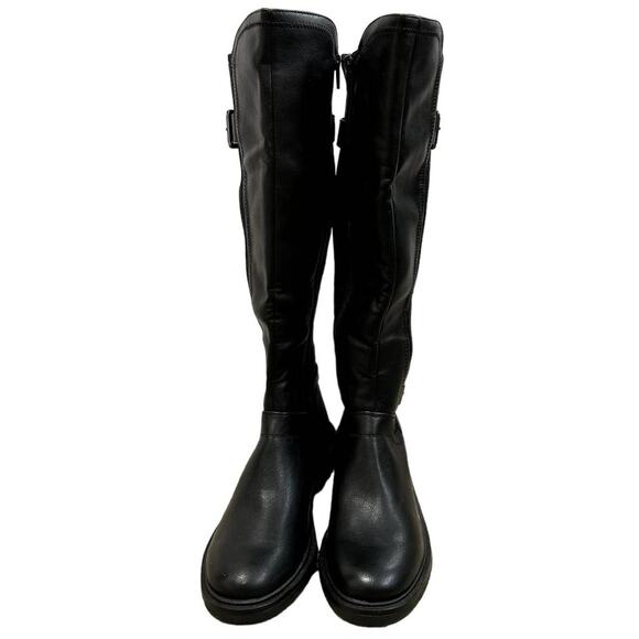 White Mountain Black Meditate Tall Riding Boot Women's Size 6M Stretch Panel NWB - Picture 2 of 9